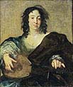 Young Woman Tuning a Lute